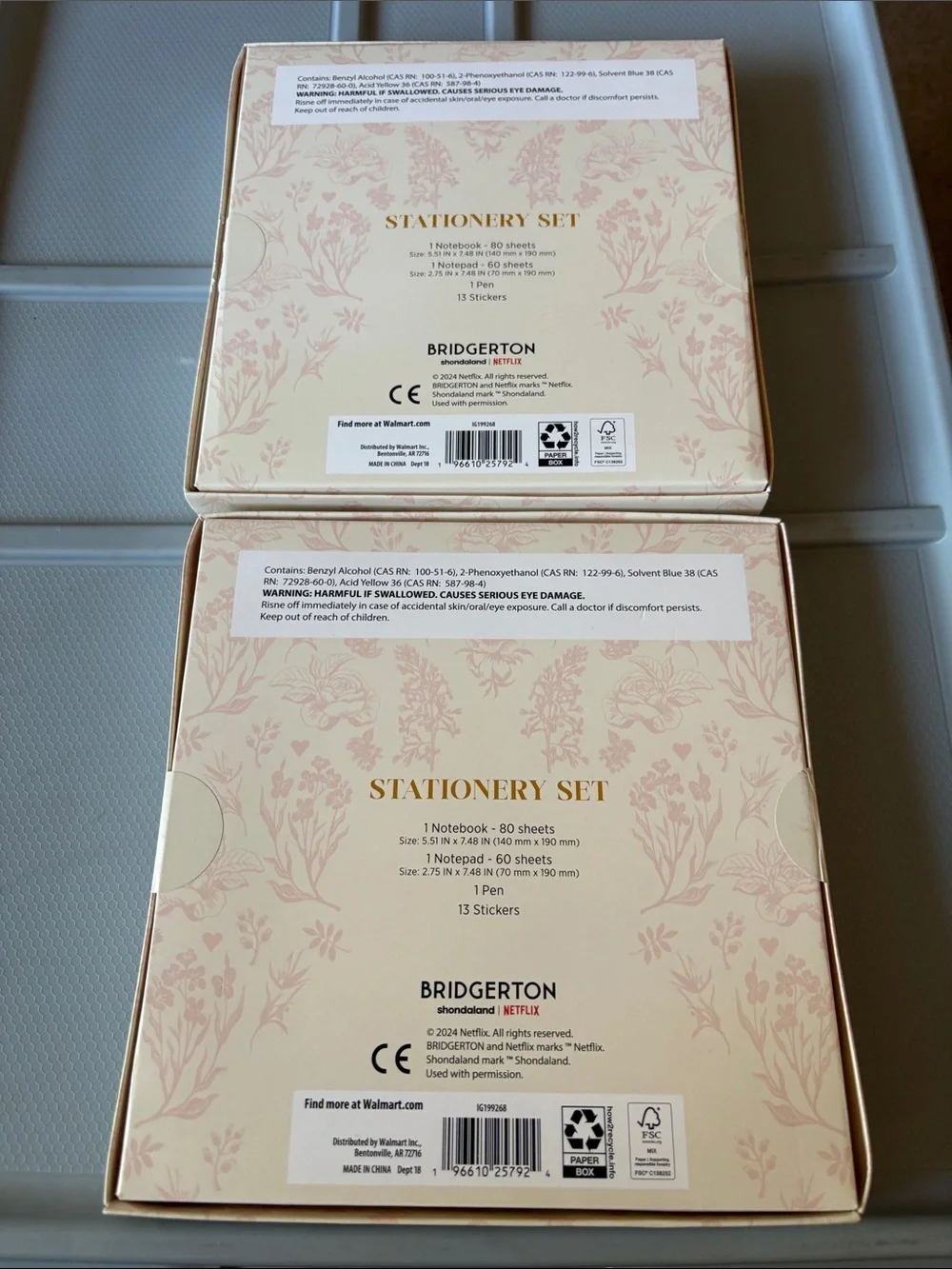 Bridgerton Queen's Edition Purple & Pink Stationery 2 new sets